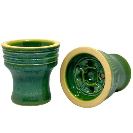 Clay Hookah Bowl Sweet Smoke - Unika Glaze (Grass)