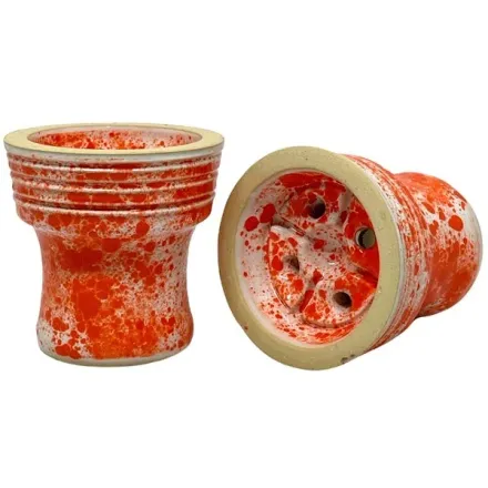 Clay Hookah Bowl Sweet Smoke - Unika Glaze (Orange Dot)
