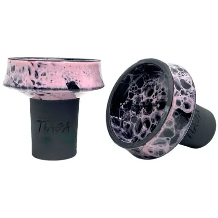 Clay Hookah Bowl Tiaga - Star (Pink & Black)