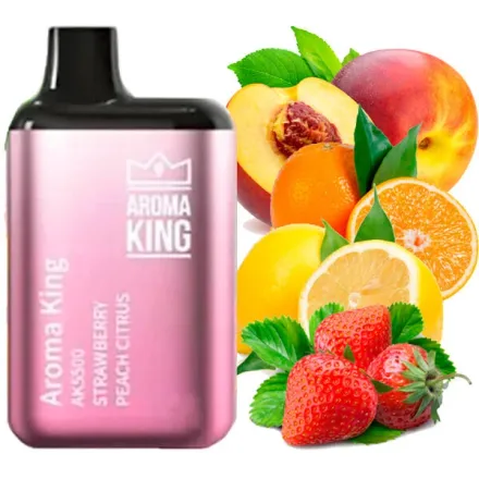 Disposable Pod Aroma King 5500 Puffs - Strawberry Peach Citrus