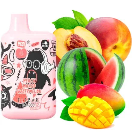 Disposable Pod Elf ​​Bar BC 4000 Puffs (LE) - Peach Mango Watermelon