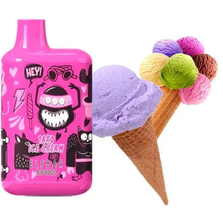 Disposable Pod Elf ​​Bar BC 4000 Puffs (LE) - Taro Ice Cream