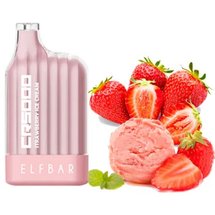Disposable Pod Elf ​​Bar CR 5000 Puffs - Strawberry Ice Cream