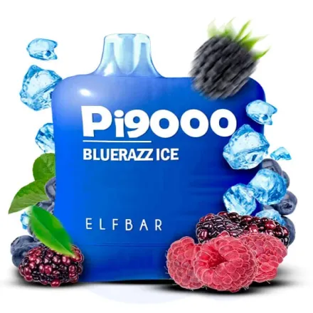 Disposable Pod Elf ​​Bar Pi 9000 Puffs - Blue Razz Ice