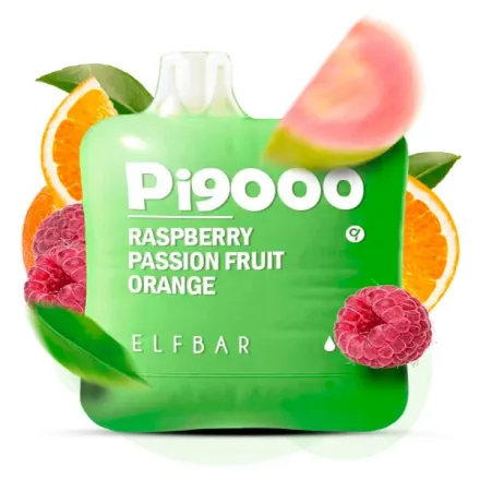Disposable Pod Elf Bar Pi 9000 Puffs - Raspberry Passion Fruit Orange Disposable Pod Elf Bar Pi 9000 Puffs - Raspberry Passion Fruit Orange