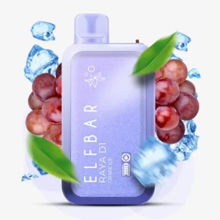 Disposable Pod Elf ​​Bar Raya D1 13000 Puffs - Grape Ice