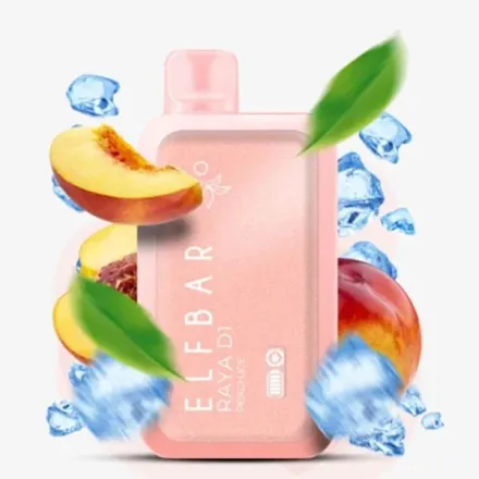 Disposable Pod Elf ​​Bar Raya D1 13000 Puffs - Peach Ice