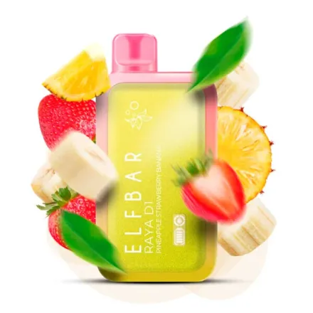 Disposable Pod Elf ​​Bar Raya D1 13000 Puffs - Pineapple Strawberry Banana