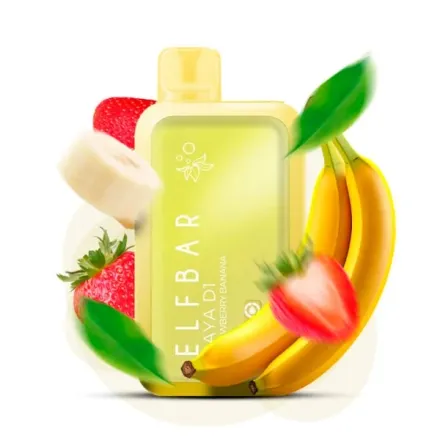 Disposable Pod Elf ​​Bar Raya D1 13000 Puffs - Strawberry Banana