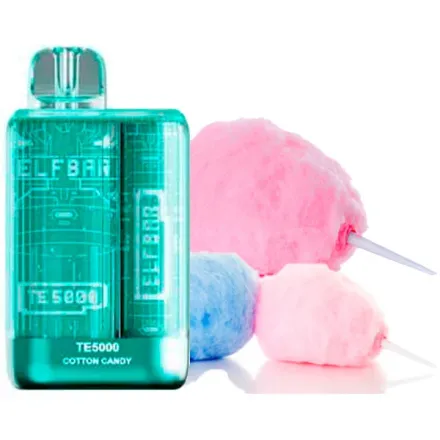 Disposable Pod Elf ​​Bar TE 5000 Puffs - Cotton Candy