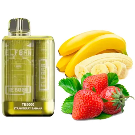 Disposable Pod Elf Bar TE 5000 Puffs - Strawberry Banana Disposable Pod Elf Bar TE 5000 Puffs - Strawberry Banana
