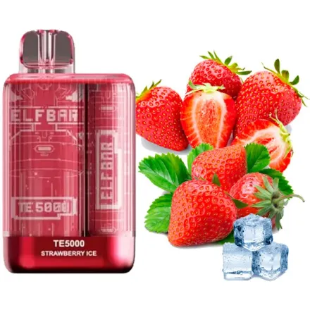 Disposable Pod Elf ​​Bar TE 5000 Puffs - Strawberry Ice