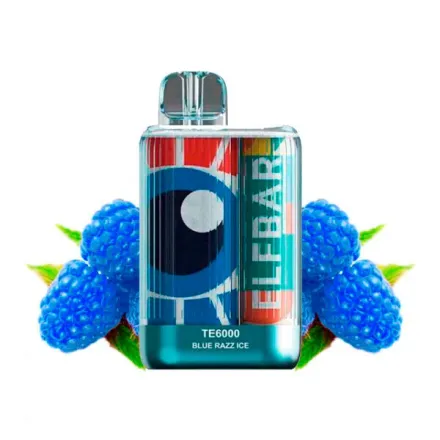 Disposable Pod Elf ​​Bar TE 6000 Puffs - Blue Razz Ice