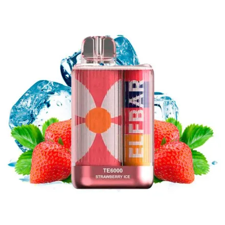 Disposable Pod Elf ​​Bar TE 6000 Puffs - Strawberry Ice