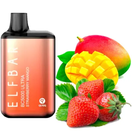 Disposable Pod Elf ​​Bar Ultra BC 5000 Puffs - Strawberry Mango