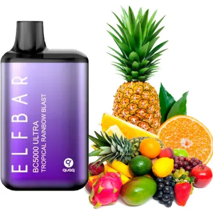 Disposable Pod Elf ​​Bar Ultra BC 5000 Puffs - Tropical Rainbow Blast