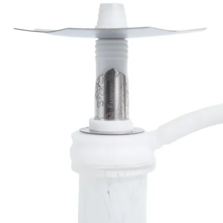 Embery Hookah - Mini Mono 2.0 Silver Orchid (White & Silver)