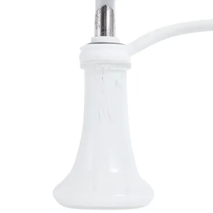 Embery Hookah - Mini Mono 2.0 Silver Orchid (White & Silver)