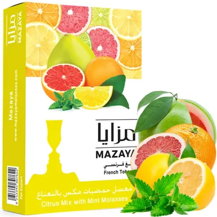 Mazaya Hookah Tobacco - Citrus Mix with Mint 50 gr