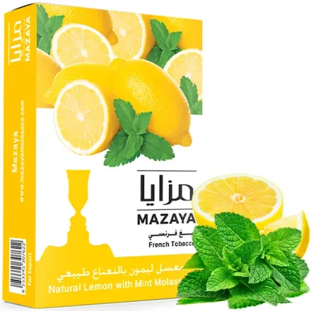 Mazaya Hookah Tobacco - Natural Lemon with Mint 50 gr
