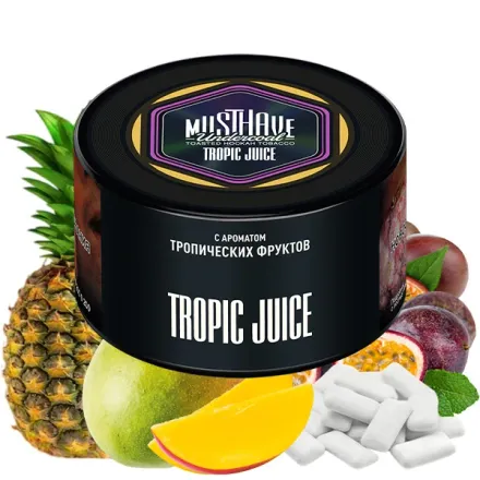 Must Have Hookah Tobacco - Tropic Juice (Gum, Mango, Pineapple & Passionfruit) 250 gr Must Have Hookah Tobacco - Tropic Juice (Gum, Mango, Pineapple & Passionfruit) 250 gr