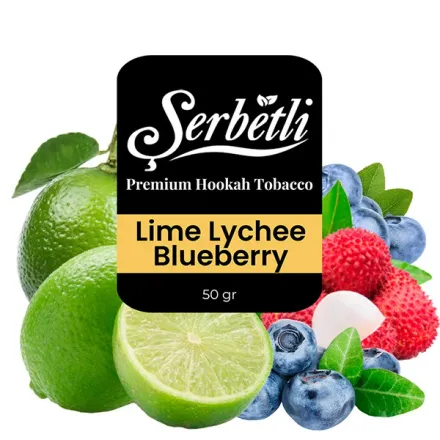 Serbetli Hookah Tobacco - Lime Lychee Blueberry 50 gr