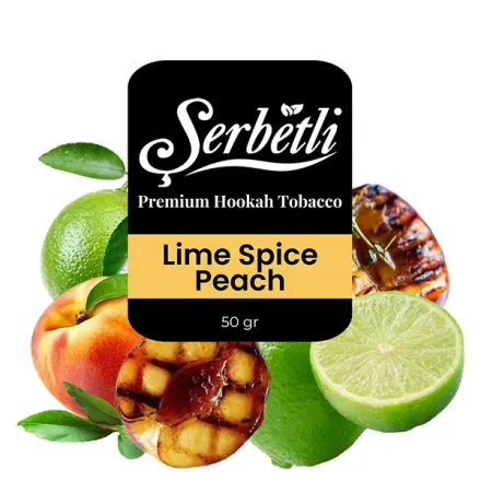 Serbetli Hookah Tobacco - Lime Spice Peach 50 gr