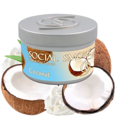 Social Smoke Hookah Tobacco - Coconut (Cream & Coconut) 250 gr