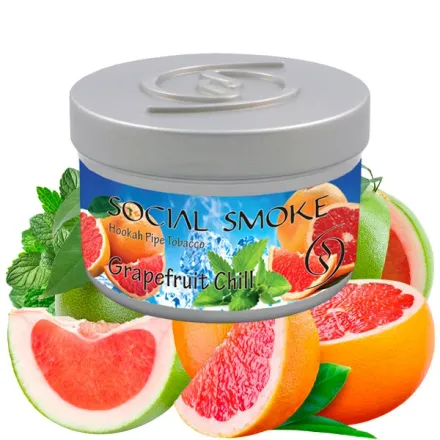 Social Smoke Hookah Tobacco - Grapefruit Chill (Pomelo, Grapefruit & Mint) 250 gr