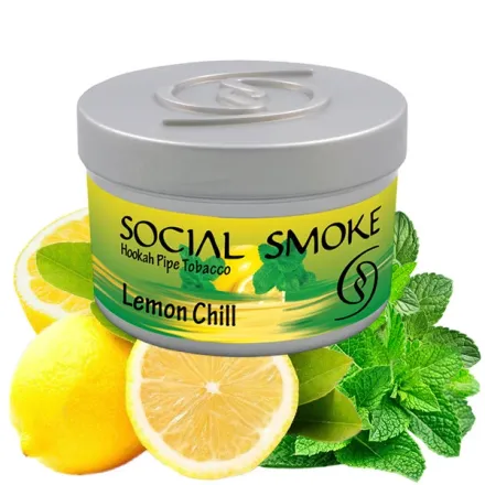 Social Smoke Hookah Tobacco - Lemon Chill (Lemon & Mint) 250 gr