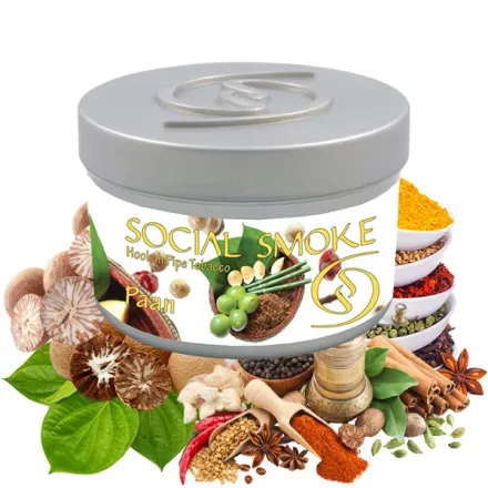Social Smoke Hookah Tobacco - Paan (Spices, Nut, Betel Leafs) 100 gr