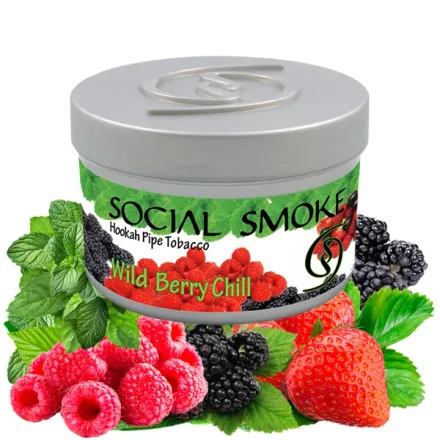 Social Smoke Hookah Tobacco - Wild Berry Chill (Blackberry, Strawberry, Raspberry & Mint) 250 gr Social Smoke Hookah Tobacco - Wild Berry Chill (Blackberry, Strawberry, Raspberry & Mint) 250 gr