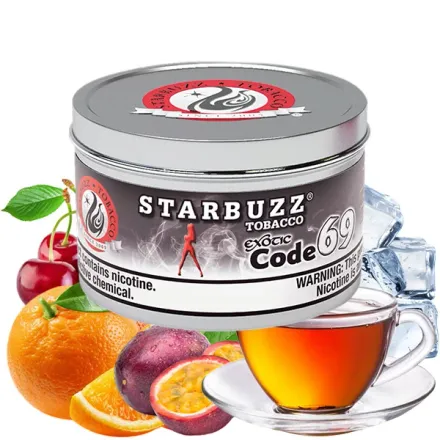 Starbuzz Exotic Hookah Tobacco - Code 69 (Iced Tea, Sour Cherry, Orange & Passionfruit) 250 gr
