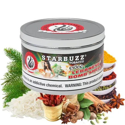 Starbuzz Exotic Hookah Tobacco - Lebanese Bomb Shell (Spices, Fig & Fir) 250 gr