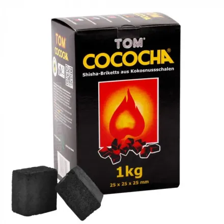 Tom Cococha Yellow Coconut Hookah Сharcoal - 1 kg (72 pcs.)