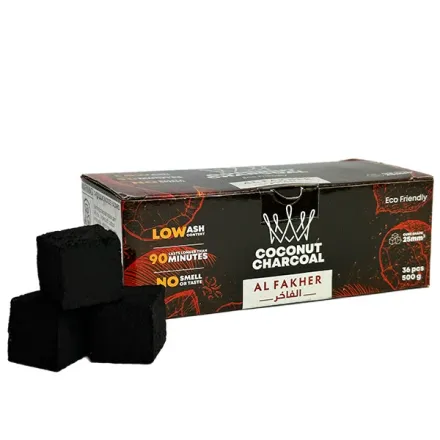 Al Fakher Coconut Hookah Charcoal - 0.5 kg (36 pcs.)