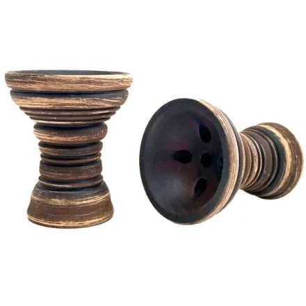 Clay Hookah Bowl Gusto - Turkish V 2.0 Vintage Classic (Brown)