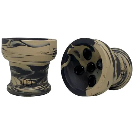 Clay Hookah Bowl Lavart - Nedra Graphite Classic (Black & Beige)