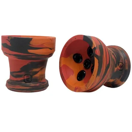 Clay Hookah Bowl Lavart - Nedra Inferno Classic (Red & Orange)