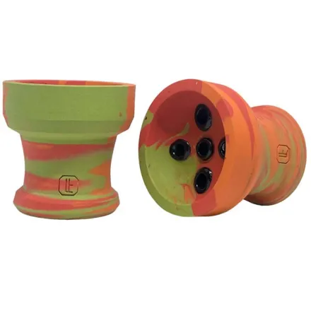 Clay Hookah Bowl Lavart - Nedra Sunset Classic (Green & Orange)