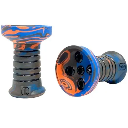 Clay Hookah Bowl Lavart - Spectra Oranight Classic (Blue & Orange)