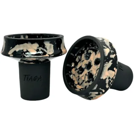 Clay Hookah Bowl Tiaga - Star (Orange)