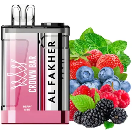 Disposable Pod Crown Bar 9000 Puffs - Berry Mint (5%)