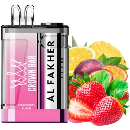 Disposable Pod Crown Bar 9000 Puffs - Strawberry Punch (5%)