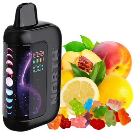 Disposable Pods North Stellar Dark Moon Edition 40000 Puffs - Peach Lemon Gummies (5%)