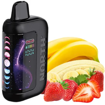 Disposable Pods North Stellar Dark Moon Edition 40000 Puffs - Strawberry Banana (5%)