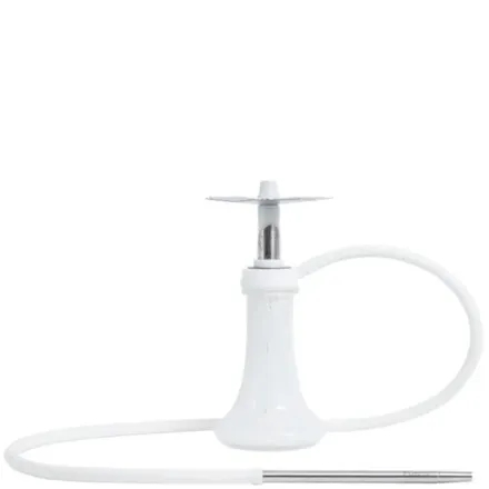 Embery Hookah - Mini Mono 2.0 Silver Orchid (White & Silver)