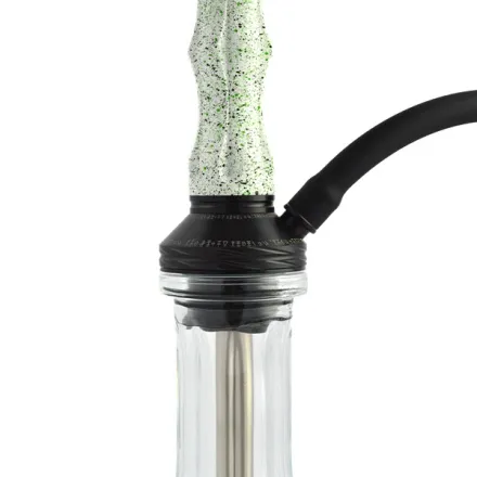 Gramm Hookah - Era Nebula (White, Green & Black)