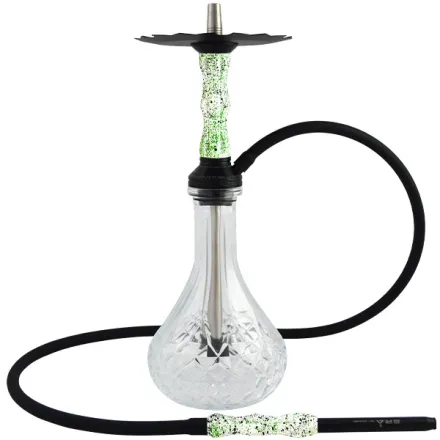 Gramm Hookah - Era Nebula (White, Green & Black)