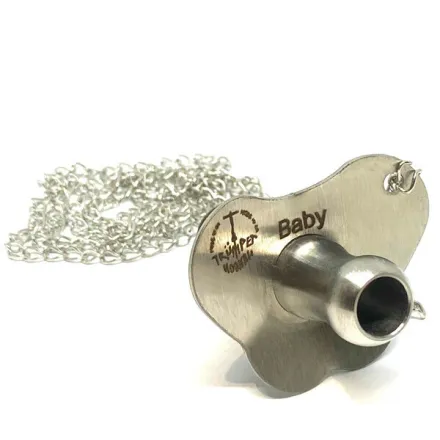 Personal Mouthpiece Trumpet - Baby Pacifier (Silver)